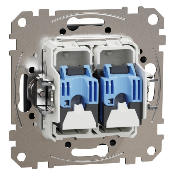 SCHNEIDER SDD114462 SEDNA Datová zásuvka 2xRJ45 kat. 6 UTP, antracit