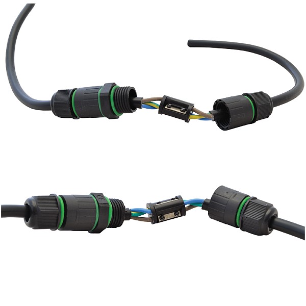 Tracon CST1 Spojka kabelů s průchodkami 3×1 mm2, Pg9, IP65, PA6.6