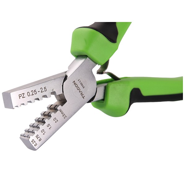 Tracon 9102-LT Lisovací kleště do průřezu vodiče 0,25-2,5 mm2, pro dutinky a dvojdutinky