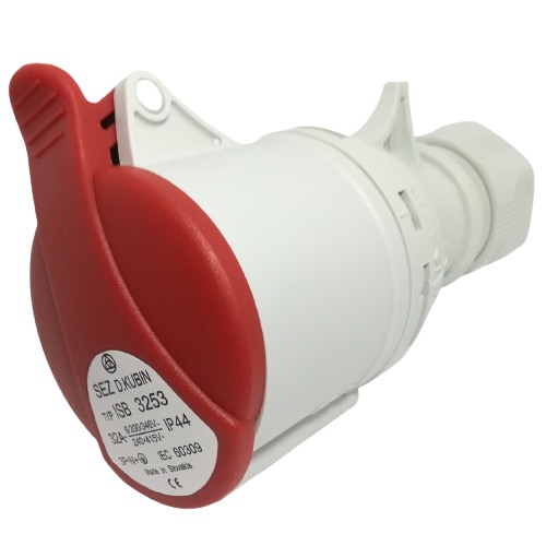 Průmyslová zásuvka spojovací ISB 3253 400V, IP44, 32A, 5-pól bešroubová