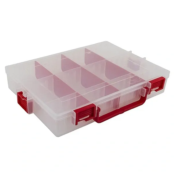 Ideal Box Plastový organizér XL 28,5 x 21,2 x 4,7 cm transparentní/červená