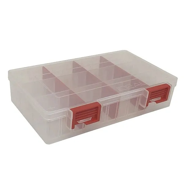 Ideal Box Plastový organizér L 21 x 14,1 x 4,6 cm transparentní/červená