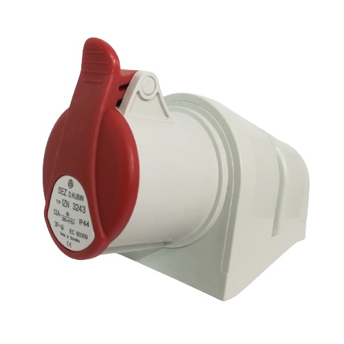Průmyslová nástěnná zásuvka IZN 1643 400V, IP44, 16A, 4-pól