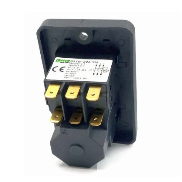 Tracon SSTM-326 Bezpečnostní tlačítko 6PIN, 400 VAC, 8A/AC3, IP54, 6,3×0,8