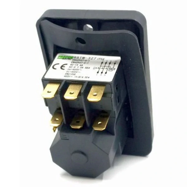Tracon SSTM-327 Bezpečnostní tlačítko 7PIN, 400 VAC, 8A/AC3, IP54, 6,3×0,8