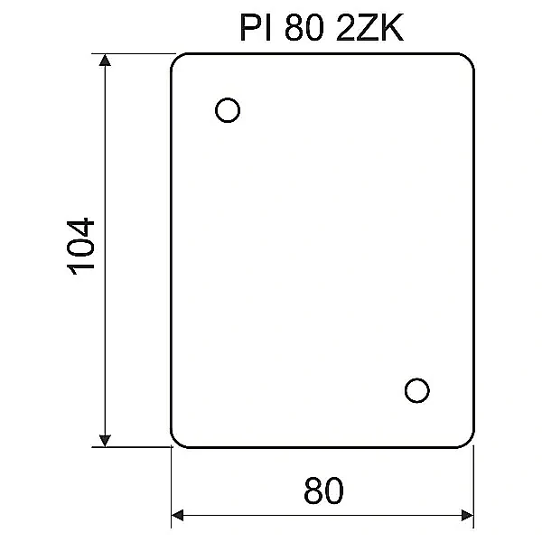 Tepelně izolační podložka KOPOS PI 80 2ZK_XX, rozměr 104x80x5mm