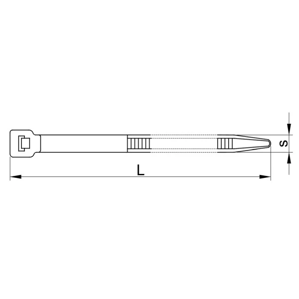 Tracon 221PR stahovací pásky, černé 360×4.8mm, D=3,5-103mm, PA6.6 balení 100 ks