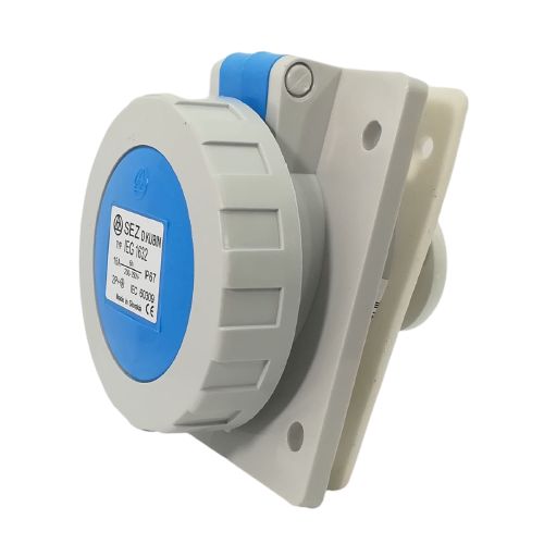 Průmyslová zásuvka vestavná IEG 3232 230V, IP67, 32A, 3-pól šikmá