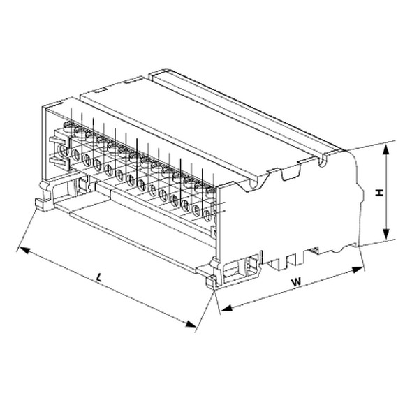 Tracon FLSO16-4P16 Modulární svorkovnice s výklopným ochranným krytem 4×16(10) mm2 / 12×10(6) mm2, 500VAC/DC, 80A