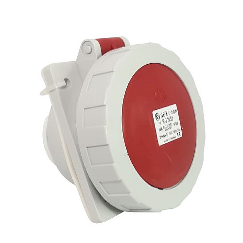 Průmyslová zásuvka vestavná IEG 3253 400V, IP67, 32A, 5-pól šikmá