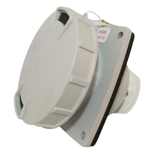 Průmyslová zásuvka vestavná IEG 6343 400V, IP67, 63A, 4-pól šikmá