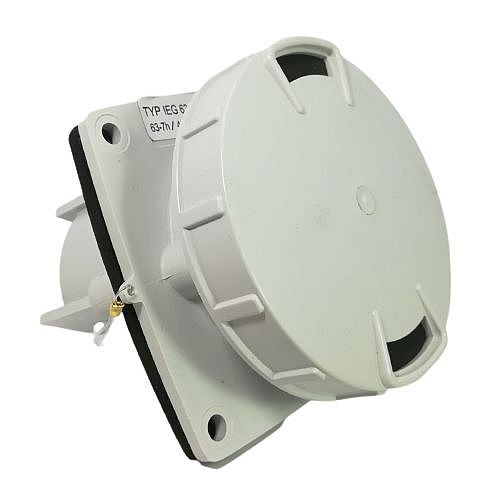 Průmyslová zásuvka vestavná IEG 6345 500V, IP67, 63A, 4-pól rovná