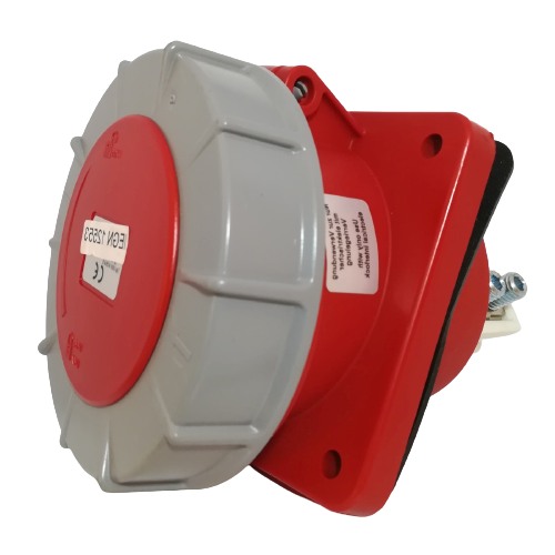 Průmyslová zásuvka vestavná IEGN 12553 400V, IP67, 125A, 5-pól šikmá