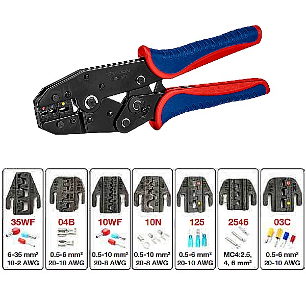 Tracon CRIMPSET Sada lisovacího nářadí 7pcs