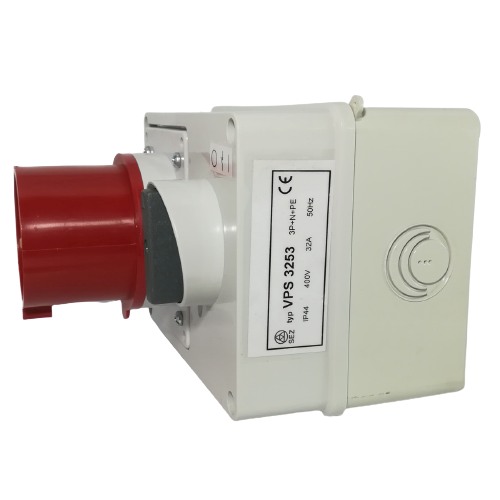 Průmyslová nástěnná přívodka se spínačem VPS 3253 400V, IP44, 32A, 5-pól