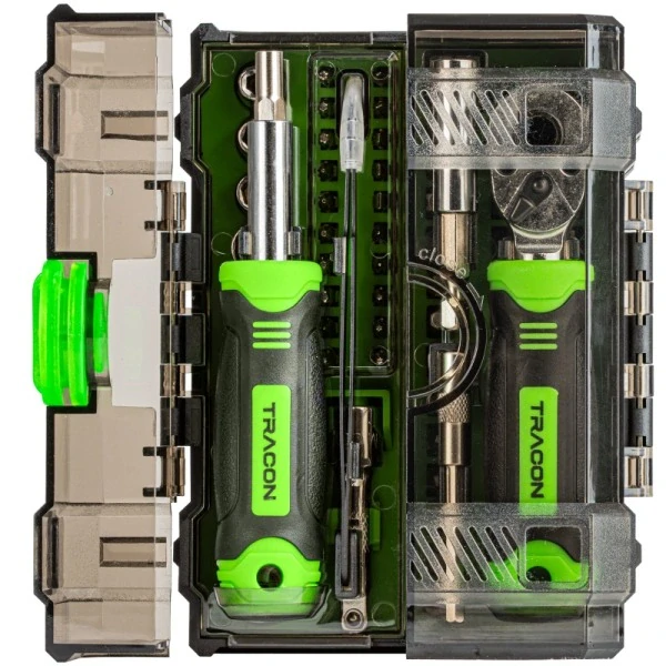 Tracon PCS78 Sada bitů 78pcs s ráčnou a rukojetí