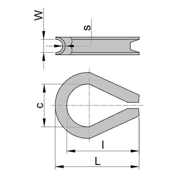 Tracon SZIV-3 Lanová očnice, pozinkovaná ocel d=1-3mm