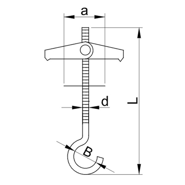 Tracon TMK Sklápěcí závěsy do dutých stropů + hák M4 M4, L=95mm