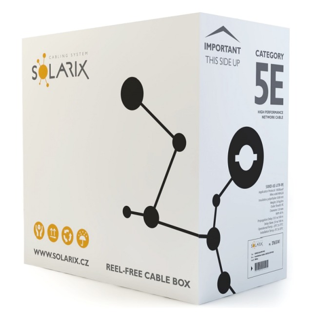 Instalační kabel 27655191 SOLARIX SXKD-5E-UTP-PE venkovní balení 305m