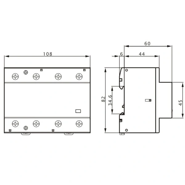 Tracon EVOHK4-100 Modulární stykač 230V, 50Hz, 4 Mod, 4×NO, AC1/AC7a, 100A