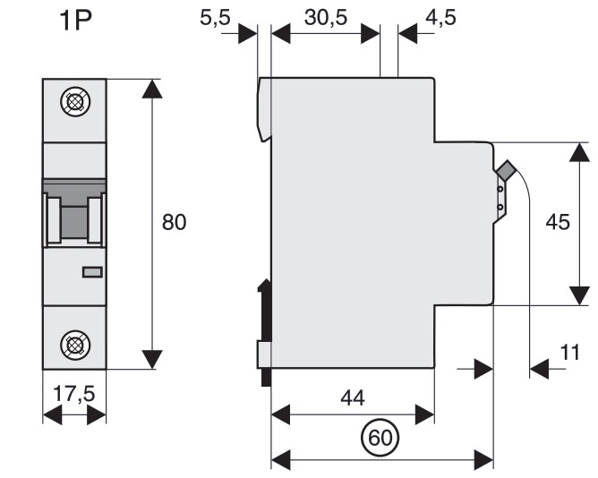 Jednofázový jistič Eaton 286517 PL6-B4/1 na DIN lištu