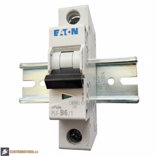 Jednofázový jistič Eaton 286518 PL6-B 6/1 na DIN lištu