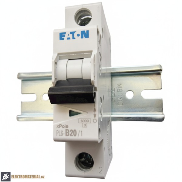 Jednofázový jistič Eaton 286522 PL6-B20/1 na DIN lištu