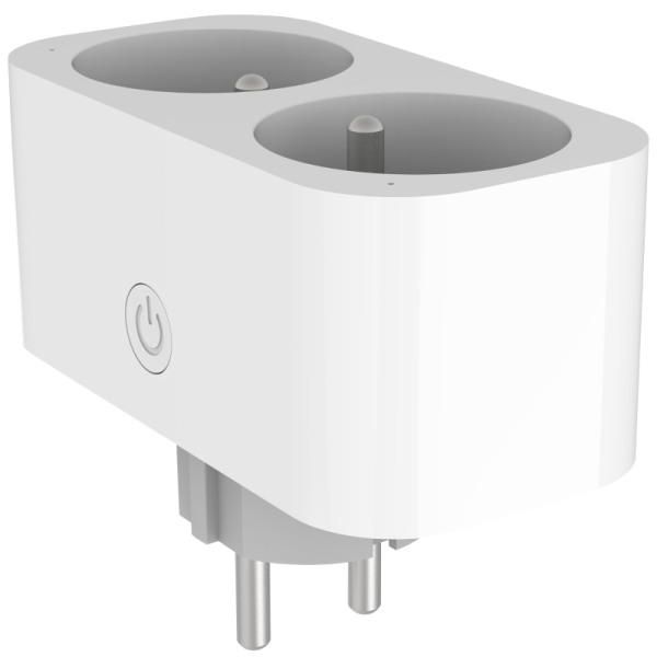 Tracon TNSM2-FR WIFI Inteligentní dvojzásuvkový adaptér 2xFRENCH, 240VAC, 16A