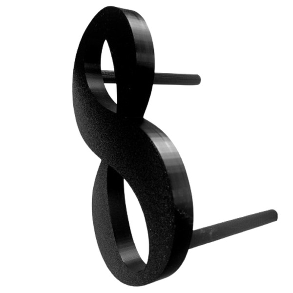 Domovní číslo popisné 8 na zateplenou fasádu barva černá, výška 170 mm