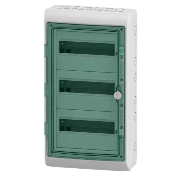 SCHNEIDER 13435 Kaedra Plastová rozvodnice, montáž na omítku, IP65, 3 řady, 36 modulů