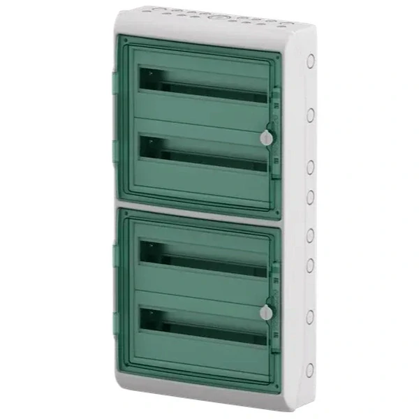 SCHNEIDER 13437 Kaedra Plastová rozvodnice, montáž na omítku, IP65, 4 řady, 72 modulů