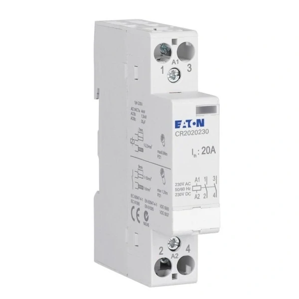 EATON 135181 CR2020230 Instalační stykač, Uc=230V AC/DC, In=20A, 2zap. kont.