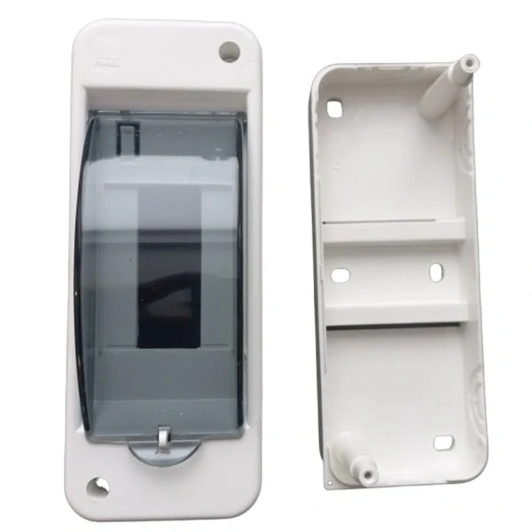 Kryt jističů SEZ S-2 D bílý s transparentními dvířky pro 2 moduly