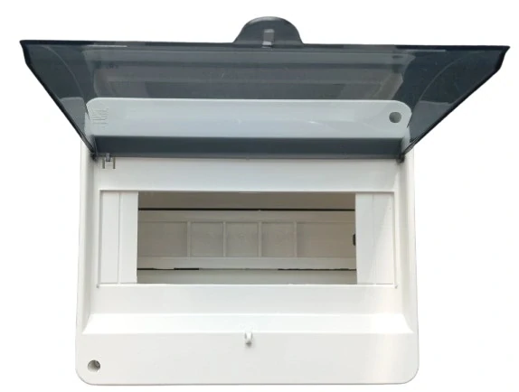 Kryt jističů SEZ S-8 D bílý s transparentními dvířky pro 8 modulů