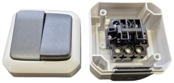 ABB 3558N-C52510 S VARIANT+ vypínač střídavý dvojitý, řazení č.6+6, IP54 , šedý