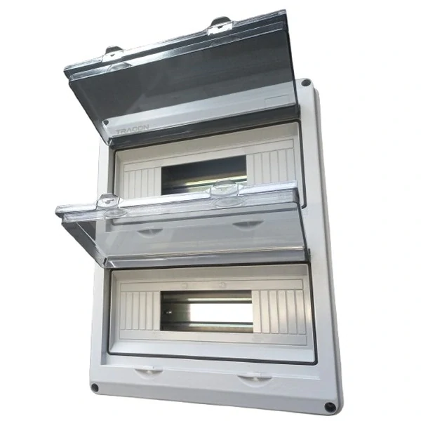 Tracon EDFKIP65U122 Rozvodnice nástěnná venkovní IP65, 24M, šedá