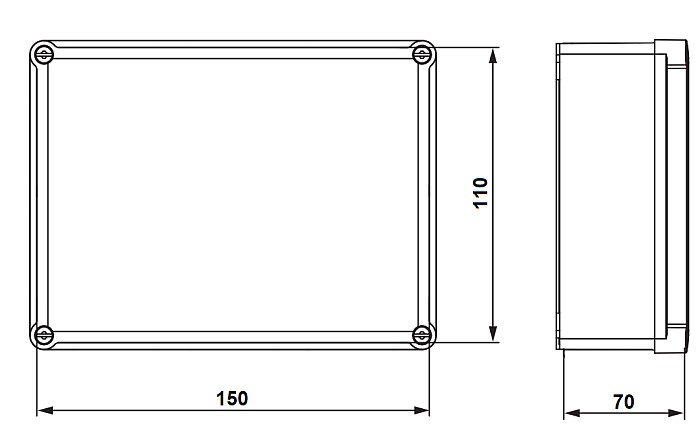 Krabice S-BOX 316 SK, 150x110x70mm, IP66