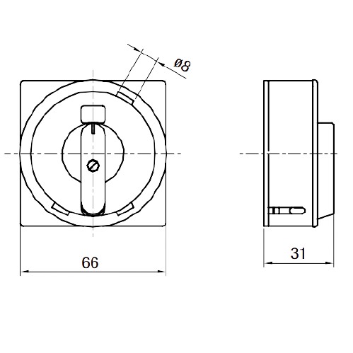 SEZ 1005901 Páčka pro spínače S63-160J, typ U, velká černá