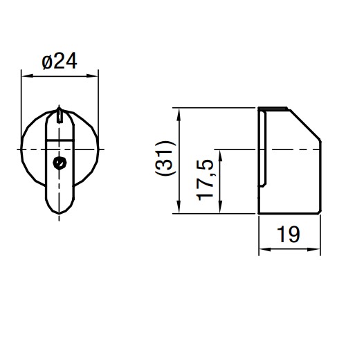 SEZ 1029003 Páčka pro spínače S6-40J a K16-32J, typ M, červená-nové provedení
