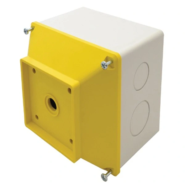 krabice k hlav.vyp.a hlav.bezp.vyp.,h=108mm,IP44 (žl.víko) Tracon TK/T3+F3S/ IP44