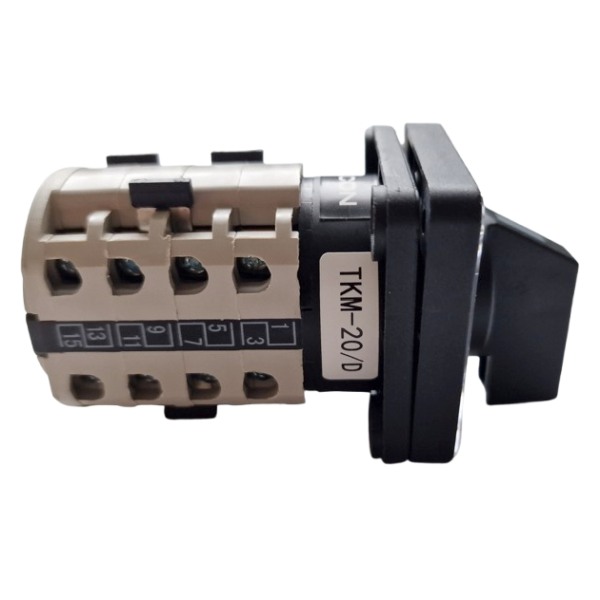 Vačkový přepínač motoru Dahlander Tracon TKM-20/D 400V, 50Hz, 20A, 5,5kW, 48×48mm