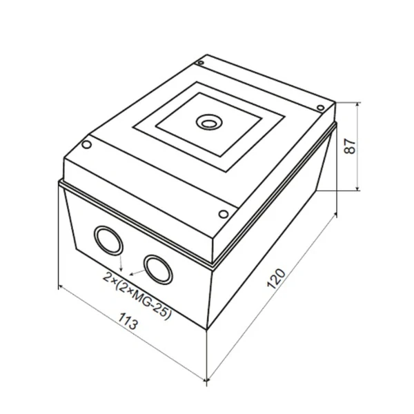 Krabice k vačkovým spínačům, velikost 2 Tracon TKTS-02 IP65