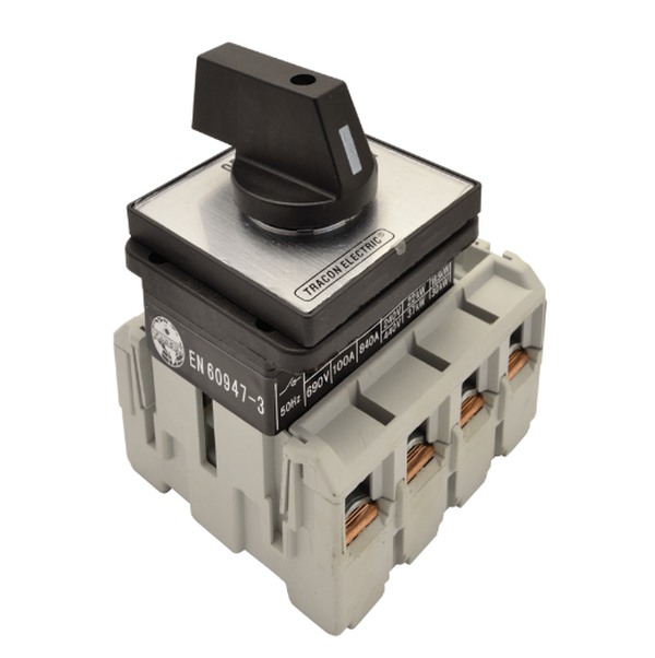 Bezpečnostní vypínač Tracon TS-10/4 400V, 50Hz, 100A, 4P, 30kW, 88×88mm
