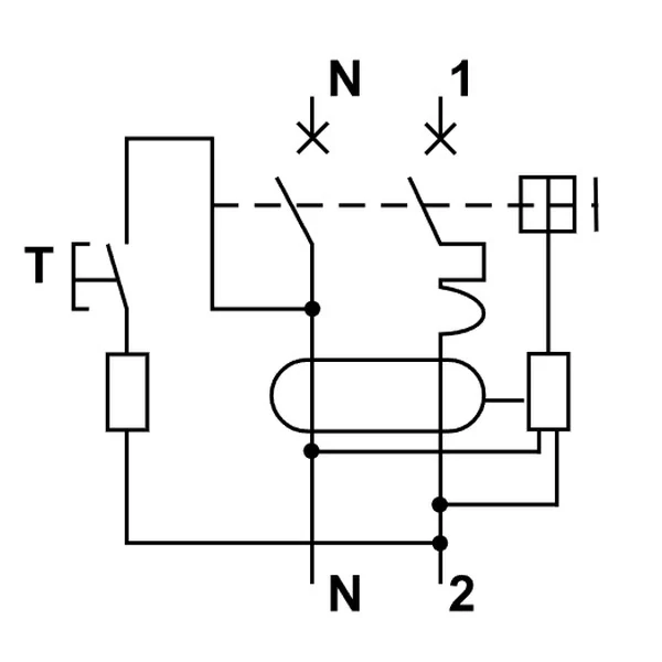 Tracon KVKGE-32/100 Kombinovaný proudový chránič elektron., 2P, 1 mod., char. C,C32, 100mA, 6kA, typ A, E3