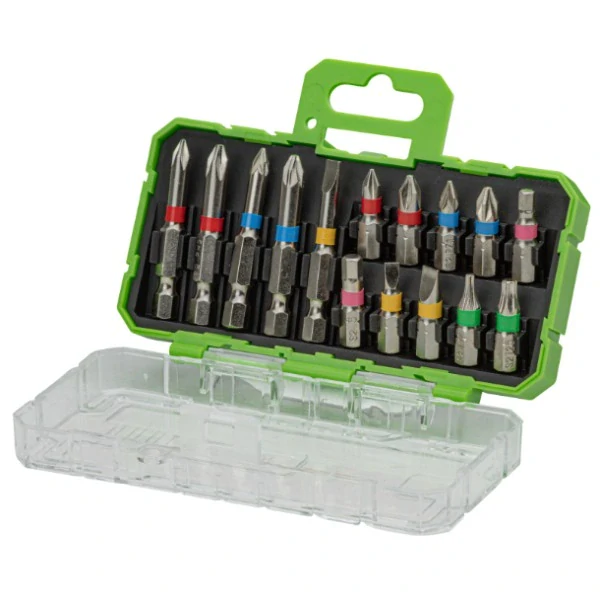 Sada bitů magnetických bitů Tracon BIT15 S2, HRC 58-62, 15 kusů