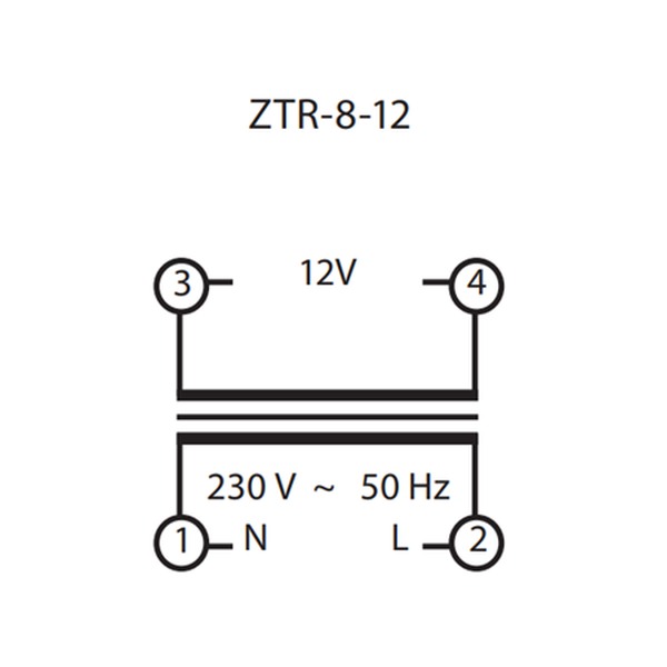 ELKO-EP 3681 ZTR-8-12V Zvonkový tranformátor, zkratuvzdorný, 12V,8VA,2-modul