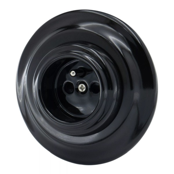 Keramická zásuvka, černá MYRALUX ZA-01B