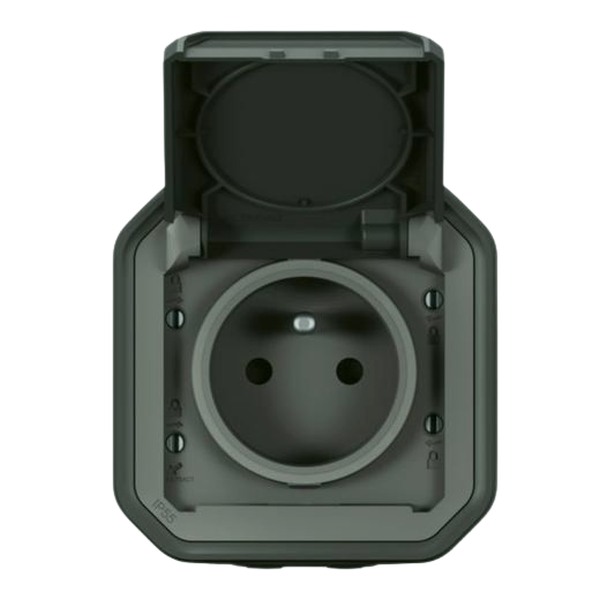 LEGRAND 069791L Plexo IP55 Zásuvka 2P+T clonky, povrchová montáž, antracit