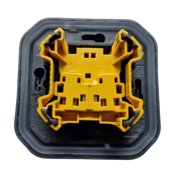 LEGRAND 069860L Plexo IP55 zásuvka 2P+T 16A s clonkami, zapuštěná, antracit