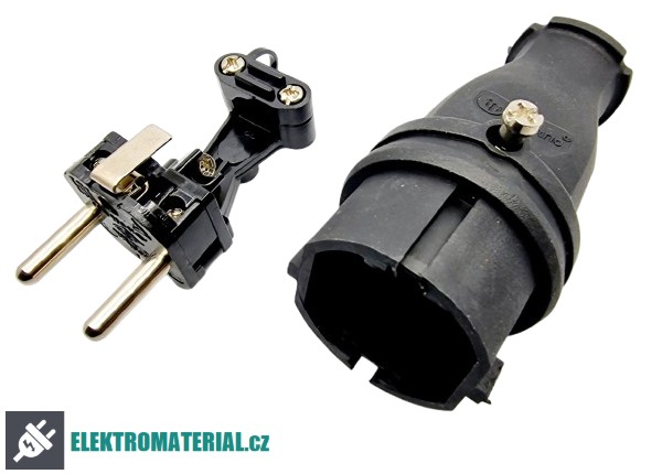 TP Electric 3101-303-0300 Pryžová vidlice 1x16A / IP44